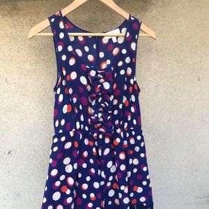 Anthropologie polka dot midi party dress